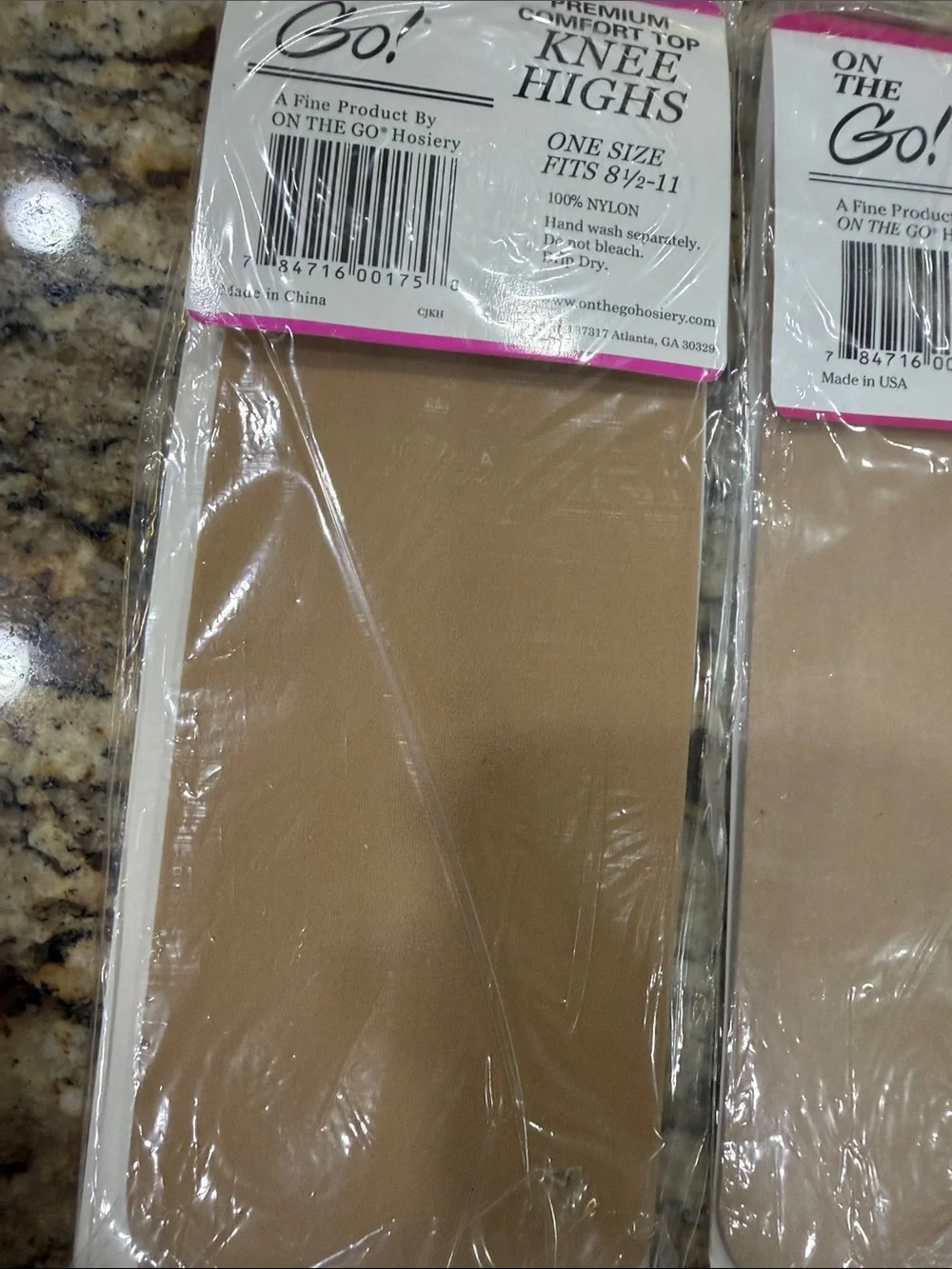Vintage On The Go! Knee Highs - Nude/Oatmeal